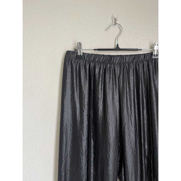Nightcap Women's Glossy Wide Leg Tulip Pant in Black Size 3/MEDIUM - Picture 2 of 6